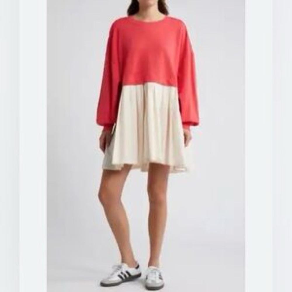 Free People Eleanor Layered sweatshirt Minidress, NEW  without tag, Size M